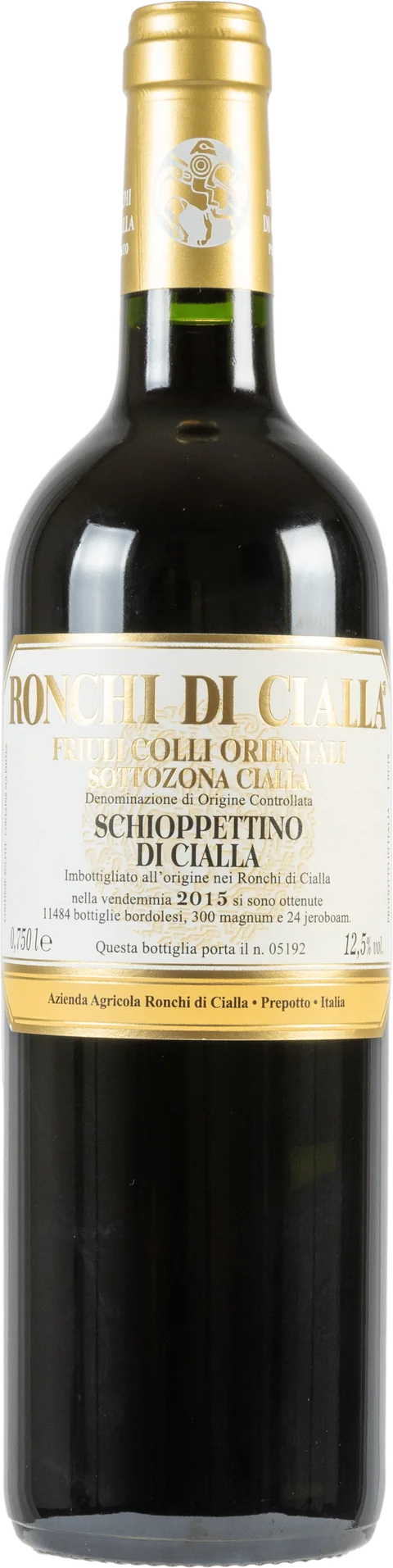 Bouteille Schioppettino di Cialla 2017 – Ronchi di Cialla
